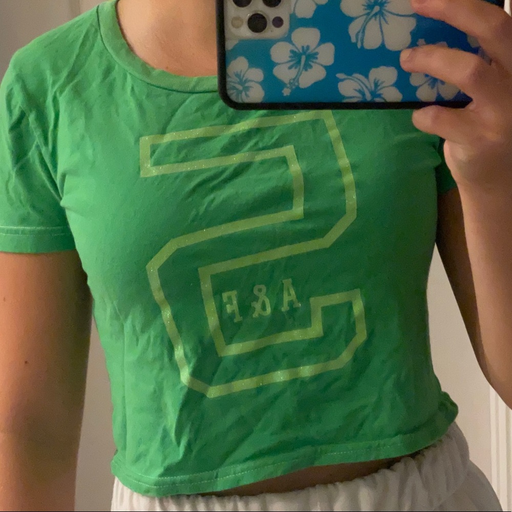vintage green abercrombie crop top 💚💚